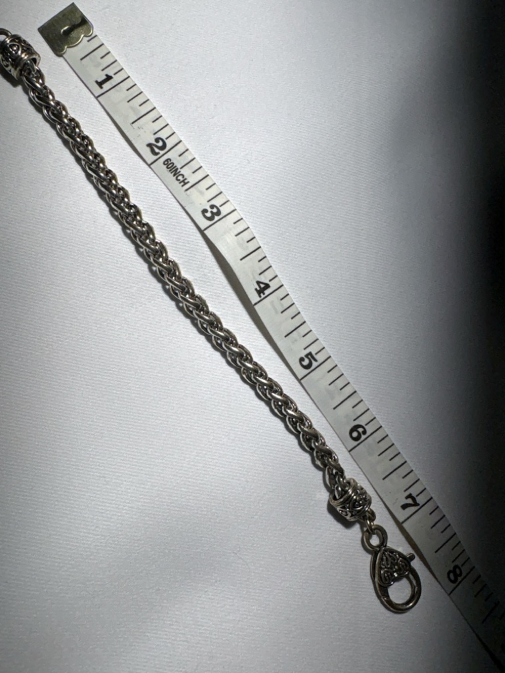 Brighton Style Silver Tone Chain Bracelet Heart Clasp Chunky Link 7.5–8” - Picture 4 of 5